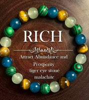 Vintage Boho Style Natural Stone Bracelet - Wealth Attraction, Good Luck Charm, Real Stone Beads, Daily Wear Accessory, Valentine'S Day Gift, All-Season Jewelry, Bracelet