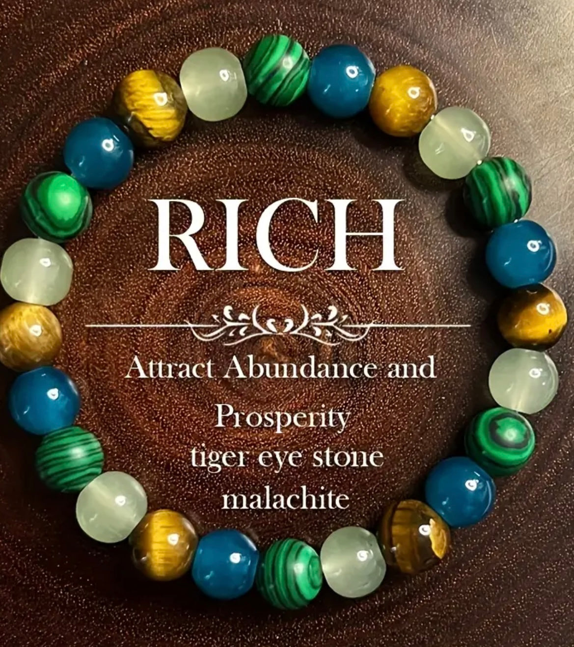 Vintage Boho Style Natural Stone Bracelet - Wealth Attraction, Good Luck Charm, Real Stone Beads, Daily Wear Accessory, Valentine'S Day Gift, All-Season Jewelry, Bracelet