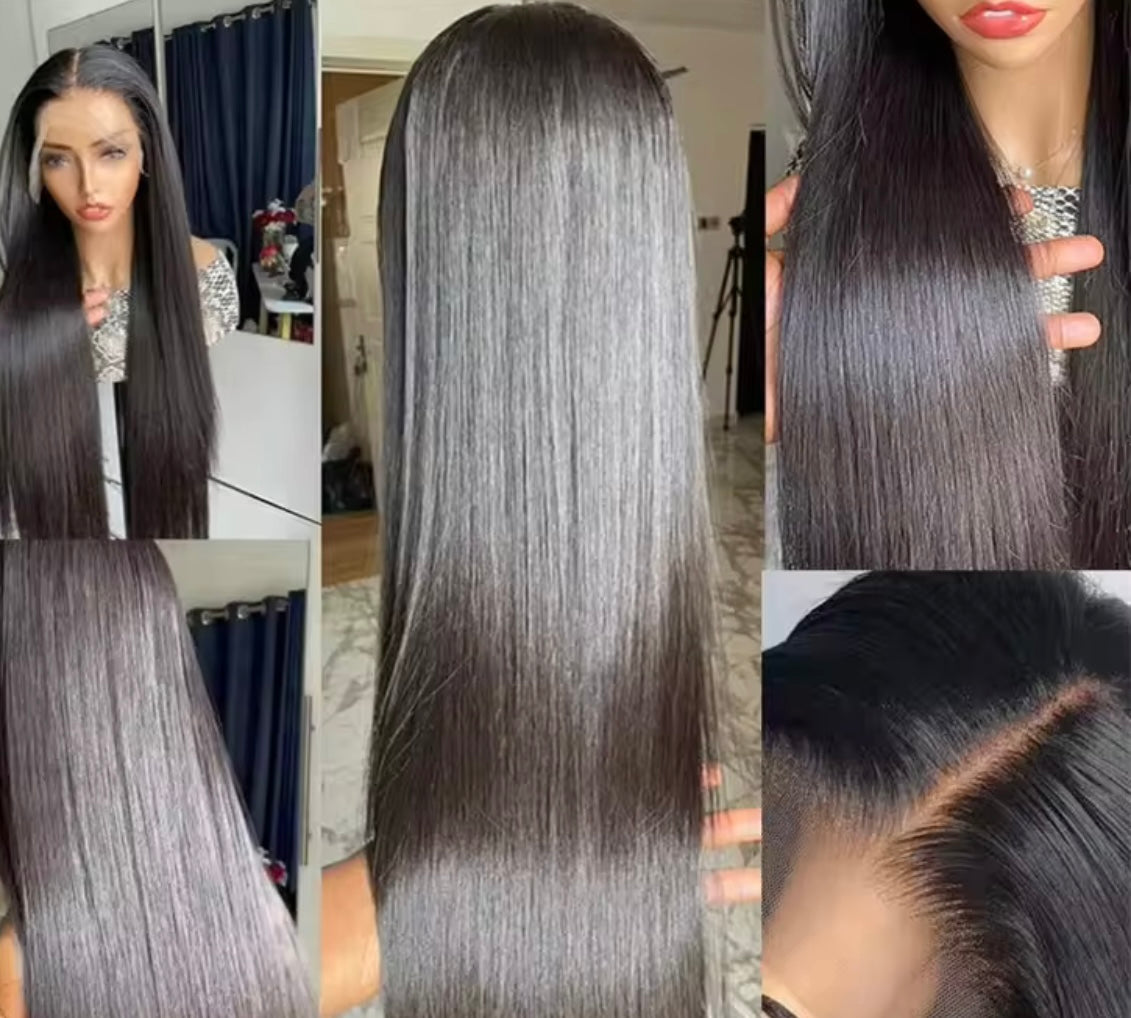 Raw Vietnamese Wig Natural Human Hair and Transparent lace Front Wig 13x6 13x4