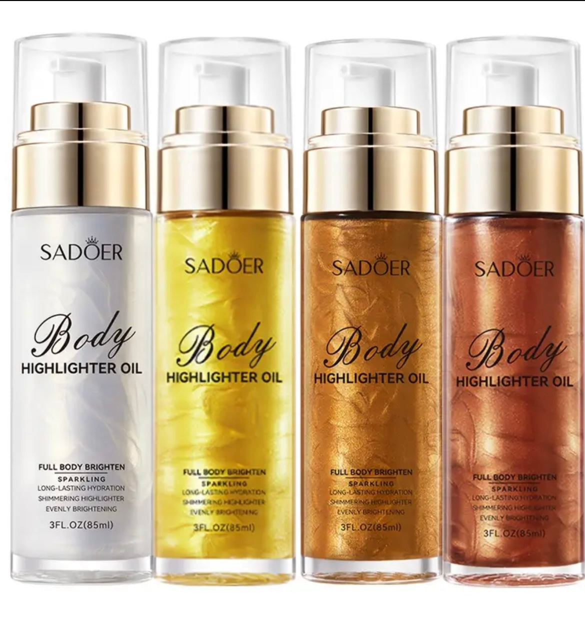 85ml Body Glitter Oil, Silvery, Golden, Two Colors Optional, Brightens Light Beige, Adds Radiance And Brightness, Suitable for People Of All Light Beige Tones, Suitable for Parties, Music Festivals, Masquerade Balls, Etc., Glittering