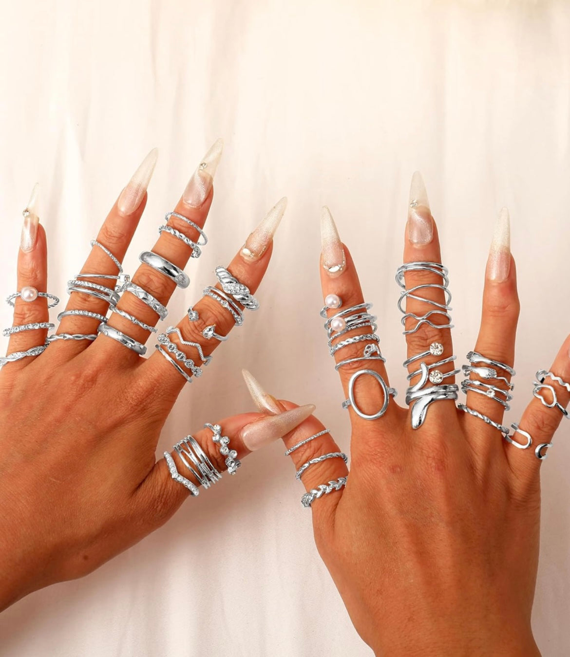 CHICUTIE Gold Knuckle Rings Set For Women Stackable Joint Finger Midi Rings Dainty Cubic Crystal Zirconia Hollow Twist Cute