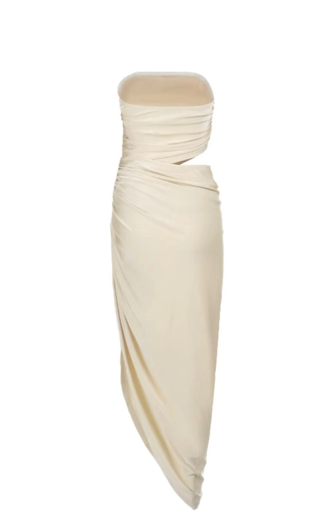 Women’s plain cut out tube dress elegant strapless dress for party club dress