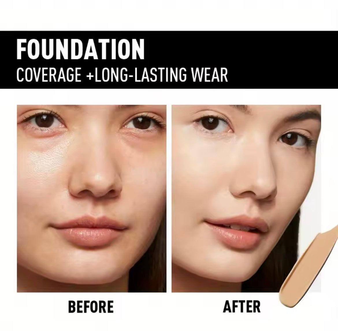 PECOLOVERS Matte Finish Liquid Foundation - Oil-Control, Waterproof, Full Coverage Concealer