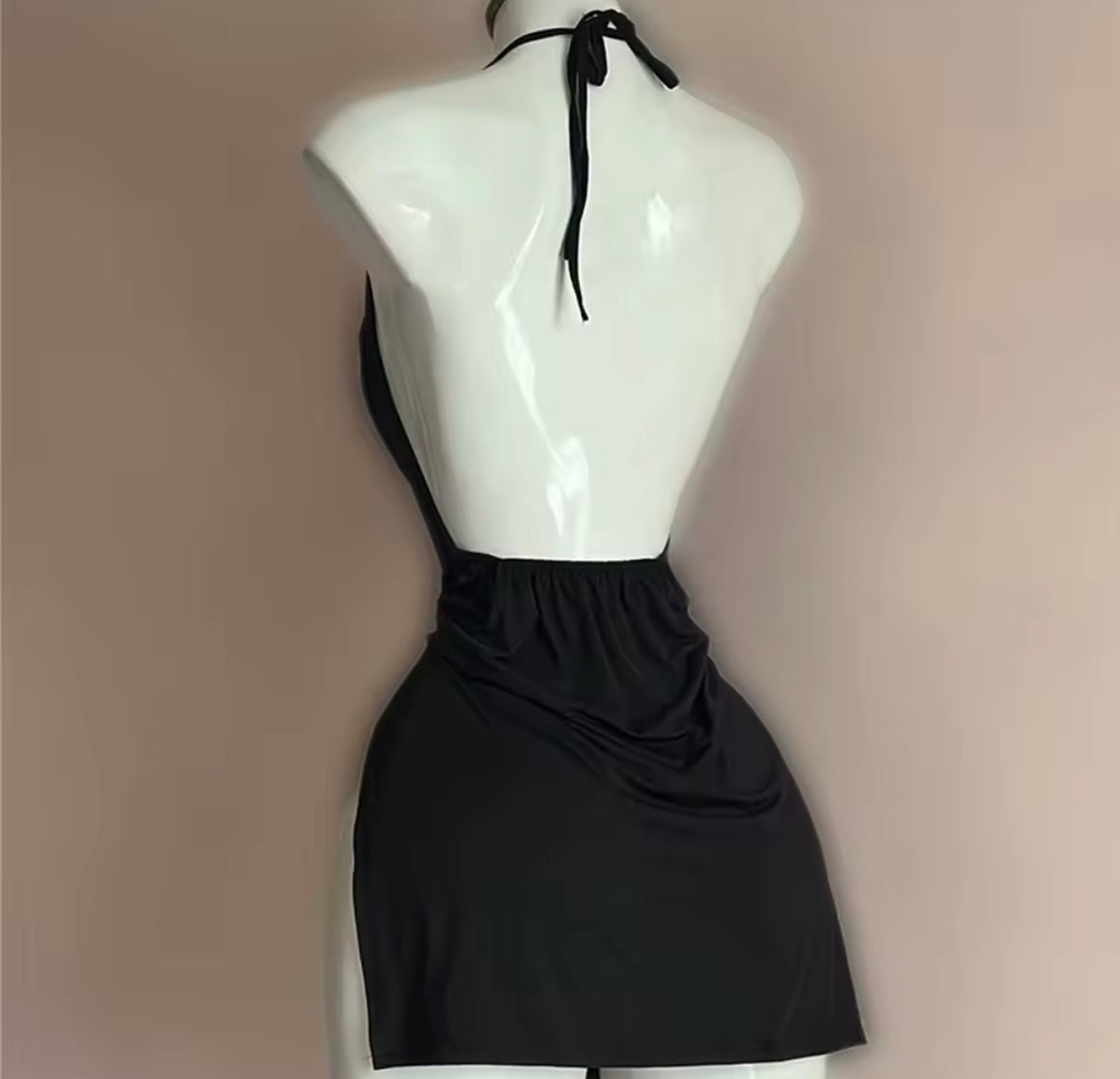 V Neck Backless Side Slit Sexy Slim Camisole Dress Summer Female Elegant Lace Up Dresses