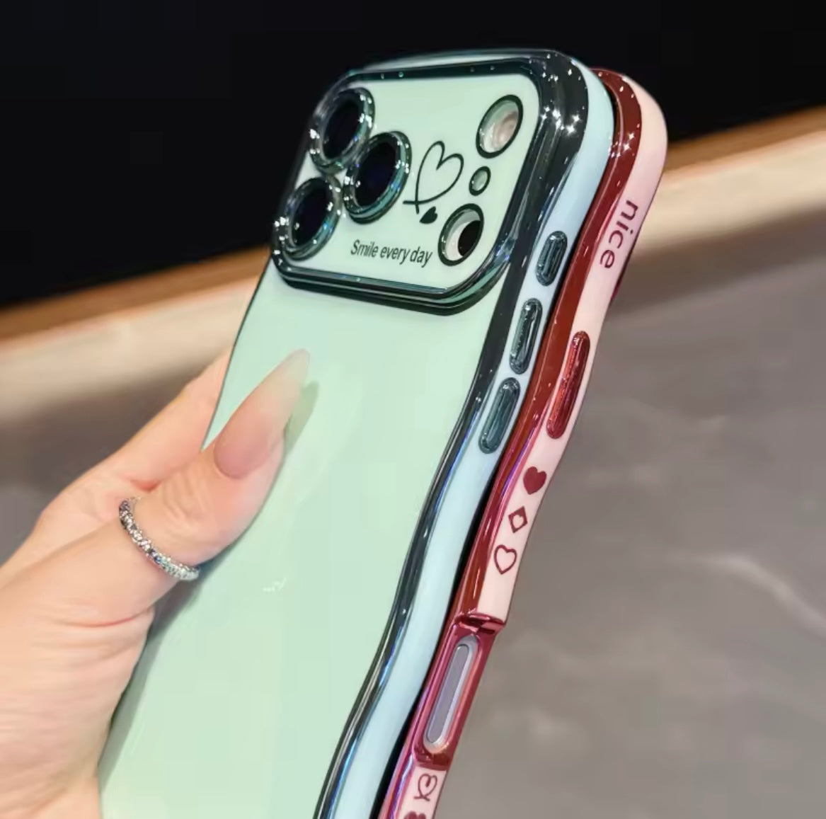 Side Love Electroplating Case For iPhone 17 Pro Max 17 Air 16 15 14 Plus 13 12 11 Pro Max 17Pro Max Cover L