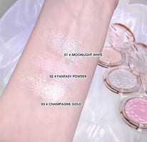 High gloss powder gloss glitter highlight contour palette natural gloss