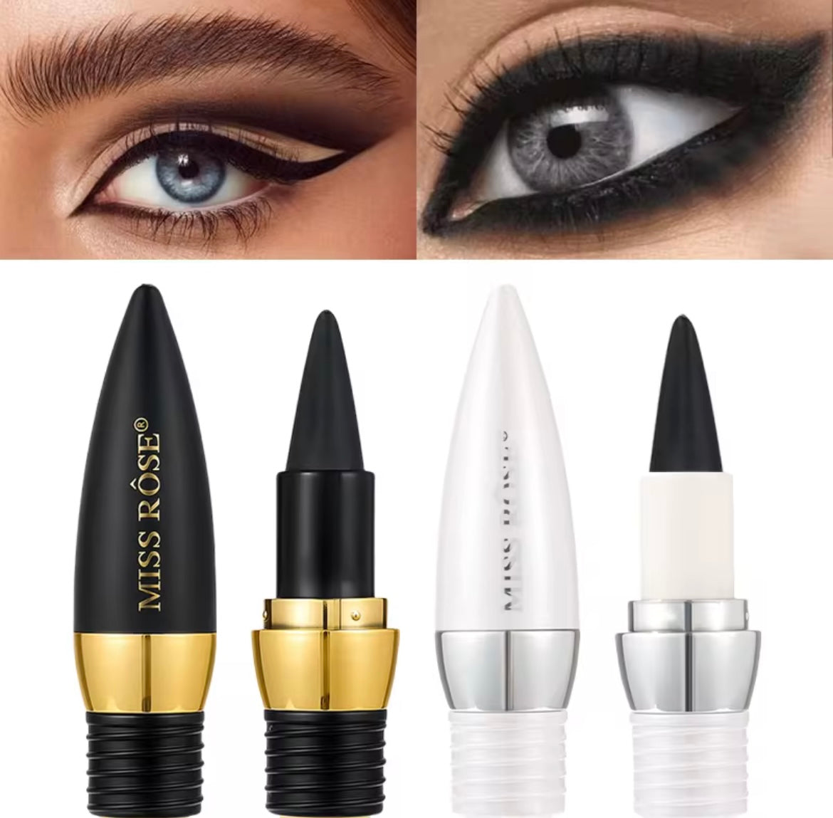 Creamy texture Eyeliner 1 Counts Easy Coloring Sweat Proof High Pier Pencil, Daily Makeup