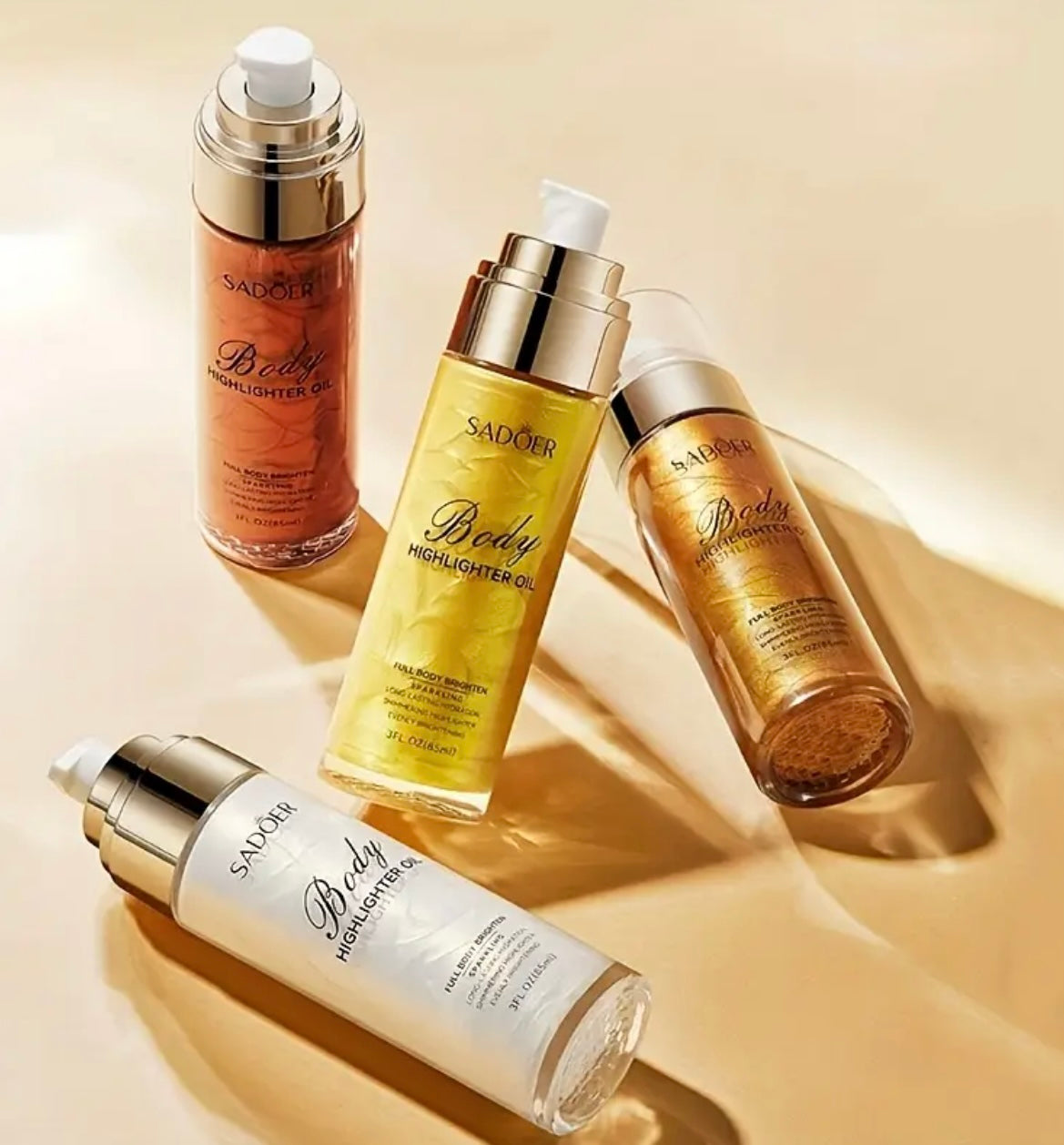85ml Body Glitter Oil, Silvery, Golden, Two Colors Optional, Brightens Light Beige, Adds Radiance And Brightness, Suitable for People Of All Light Beige Tones, Suitable for Parties, Music Festivals, Masquerade Balls, Etc., Glittering