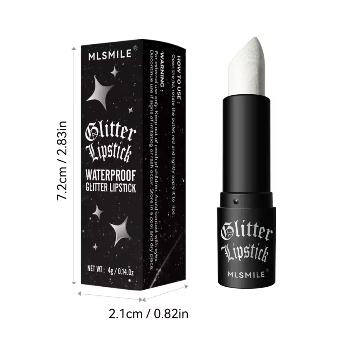 7Colors Glitter Lipstick Waterproof Long Lasting Diamond Pearlescent Metallic Lipstic