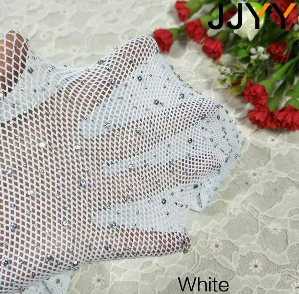 Trendy Shiny Fishnet Tights Small Mesh Glitter Pantyhose Thin drilled Stockings Women Girl