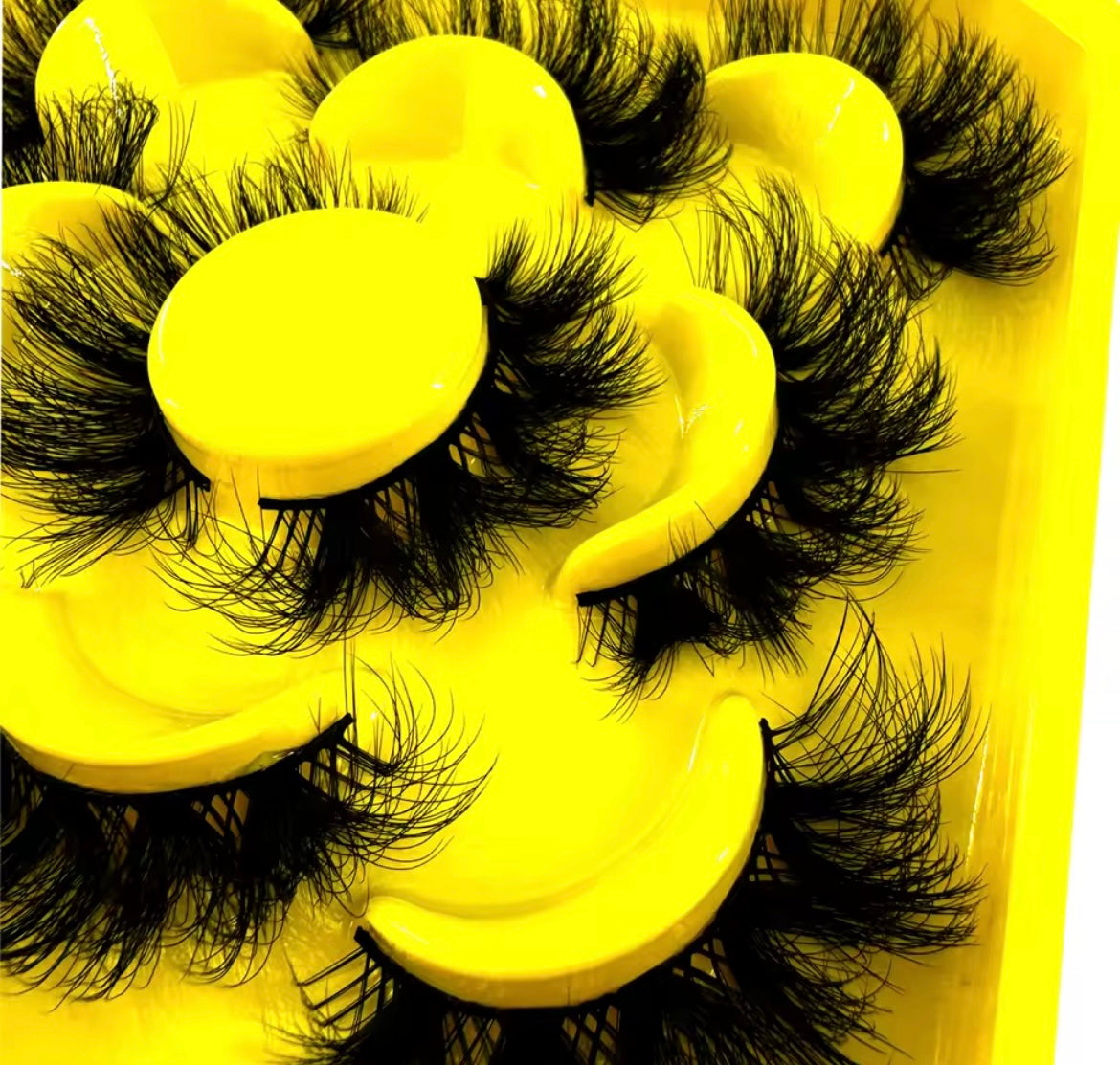 New 5 pairs Fluffy Lashes 8D False Eyelashes 15-20mm Faux Mink Lashes Natural