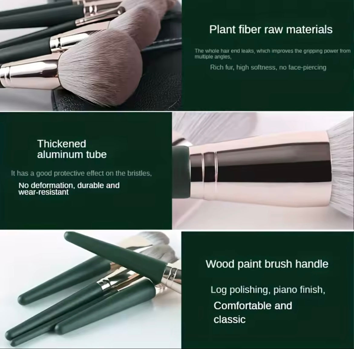 14-Piece Luxury Makeup Brush Set - Professional Full Face And Eye Detail Brushes Super Sof