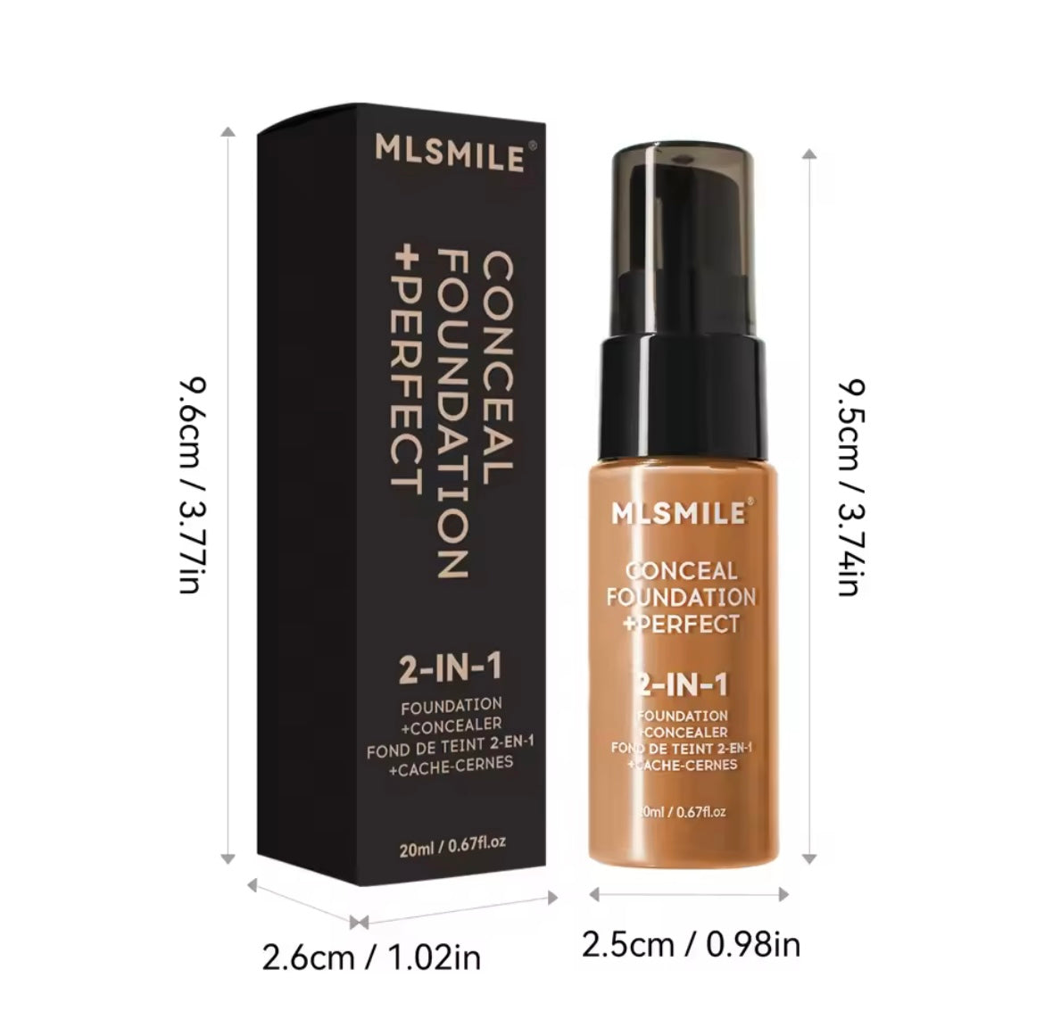 MLSMILE 6 color Powder Foundation long-Lasting Waterproof, Moisturing Sweat resistant