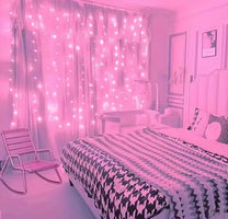 LED Curtain Lights USB Powered with Remote Control Holiday Christmas Decorations for Home