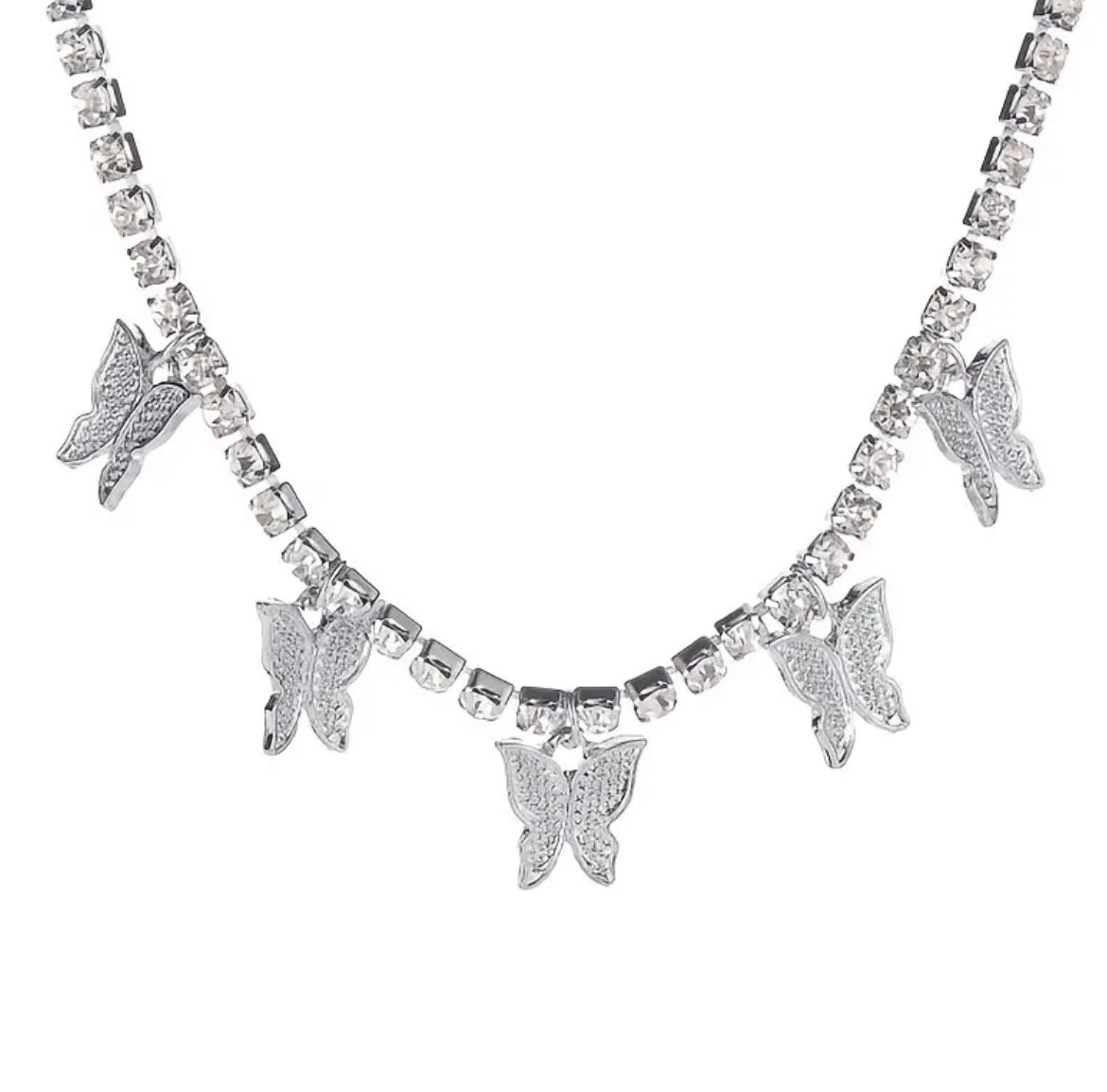 2pcs Butterfly Pendant Necklace, Female Style Butterfly Neck Chain, Hip Hop Accessories, Daily Party Parties, Surprise Wearing, Stunning The Whole Audience, Set