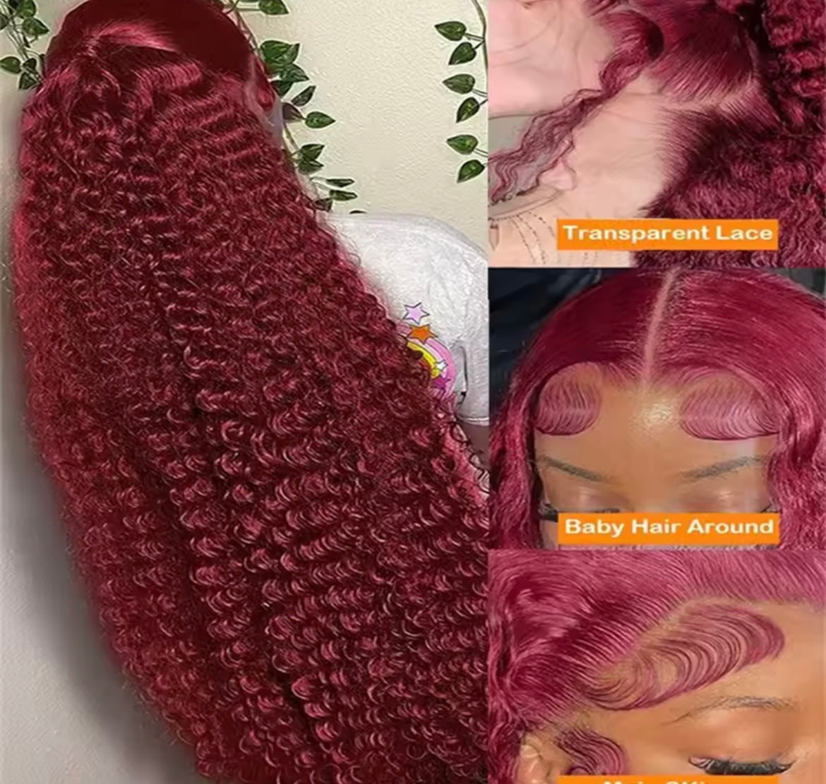 30 40 Inch 99J Burgundy 13x6 Hd Lace Frontal Human Hair Wig Red Colored 13x4 Transparent Lace