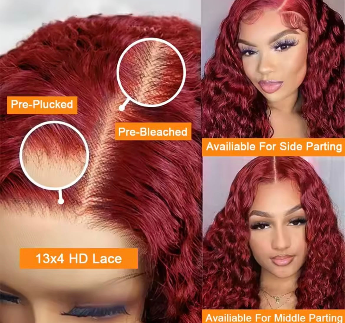 30 40 Inch 99J Burgundy 13x6 Hd Lace Frontal Human Hair Wig Red Colored 13x4 Transparent Lace