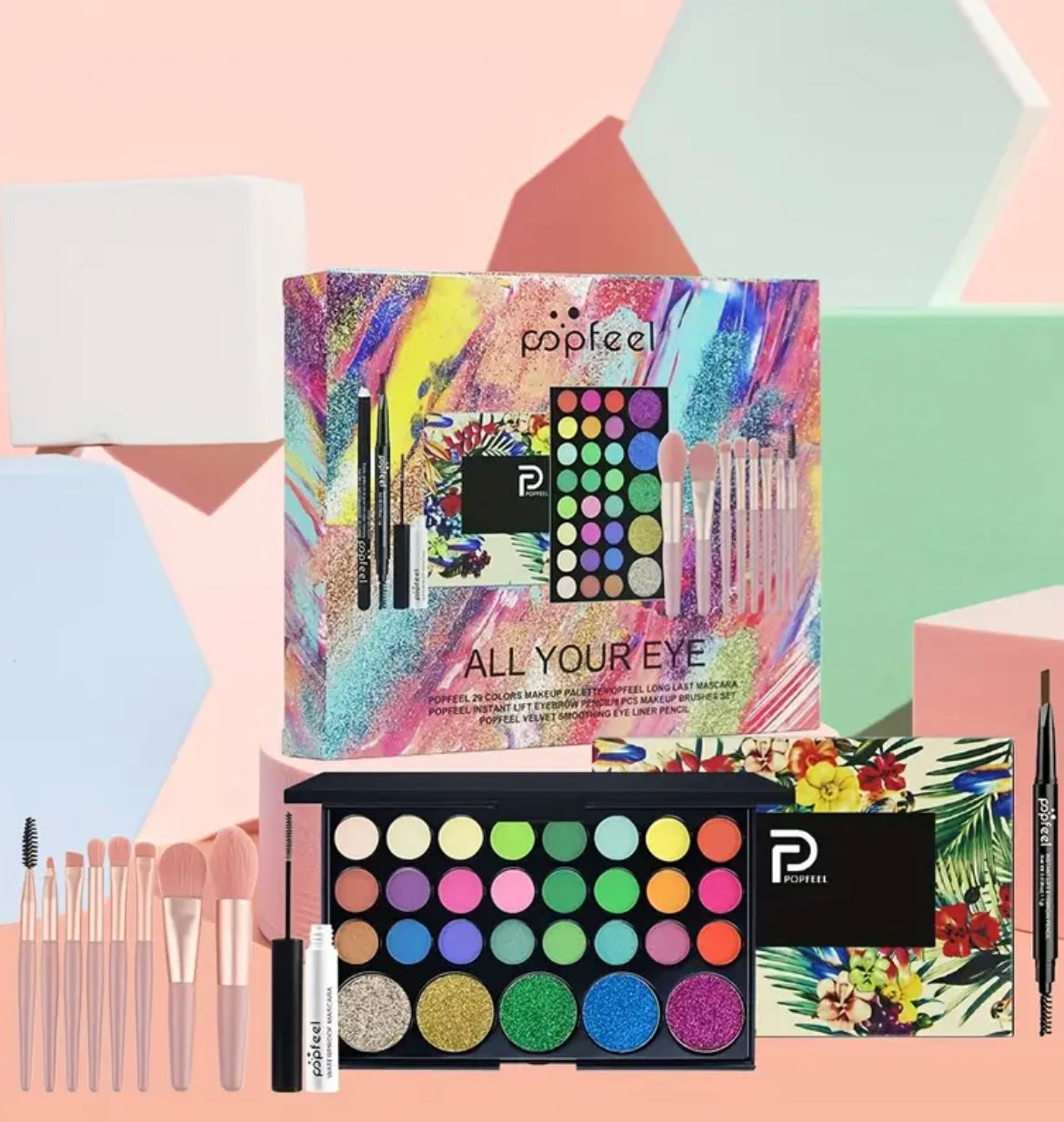 POPFEEL Complete Makeup Kit Gift Set - Perfect For Both Gifting And Personal Use, Achieve A Perfect Makeup Look!