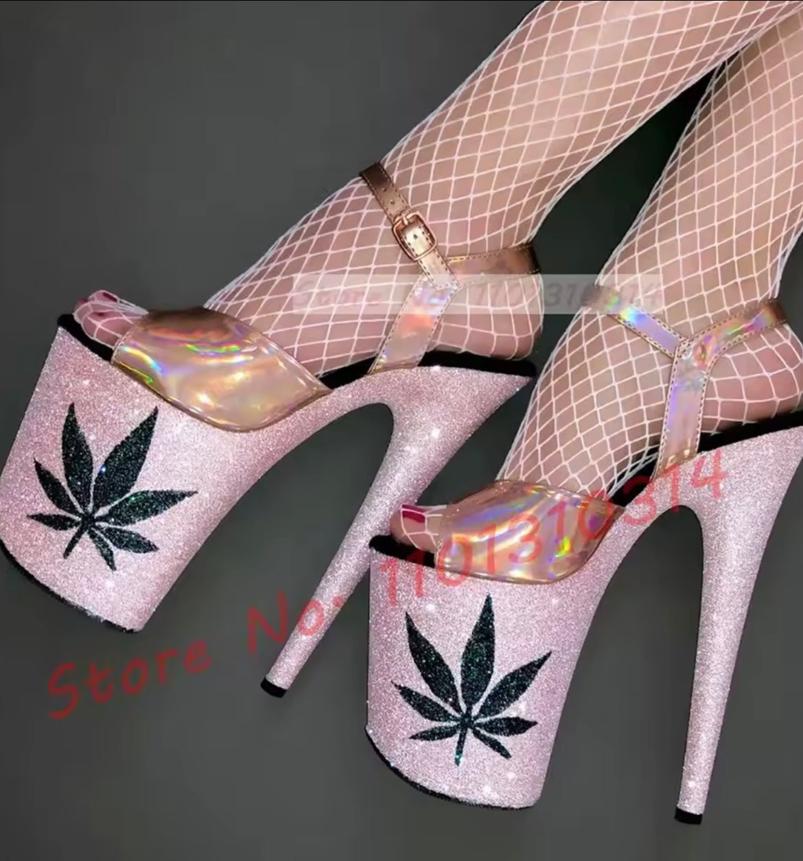 Platform Glitter Sandals Women Luxury Sparkly Mixed Color High Heels Shoes Summer