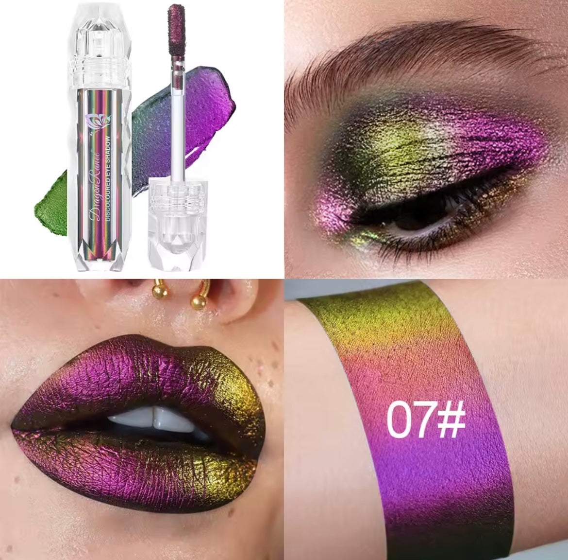 Chameleon Metal Lip Gloss Liquid Lipstick Brightening Long-Lasting Lip Gloss Multiple Colors