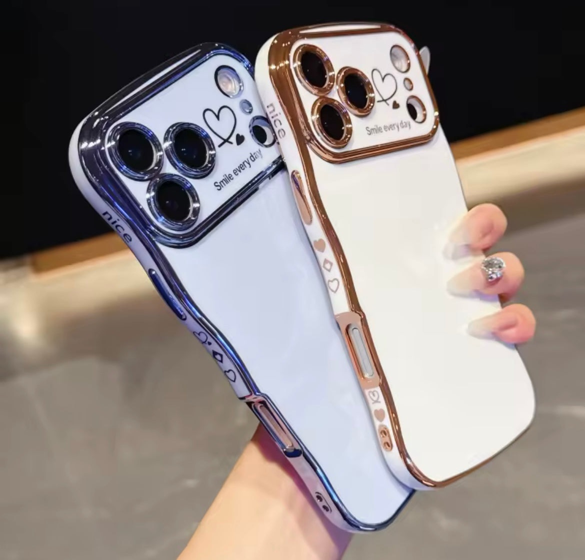 Side Love Electroplating Case For iPhone 17 Pro Max 17 Air 16 15 14 Plus 13 12 11 Pro Max 17Pro Max Cover L