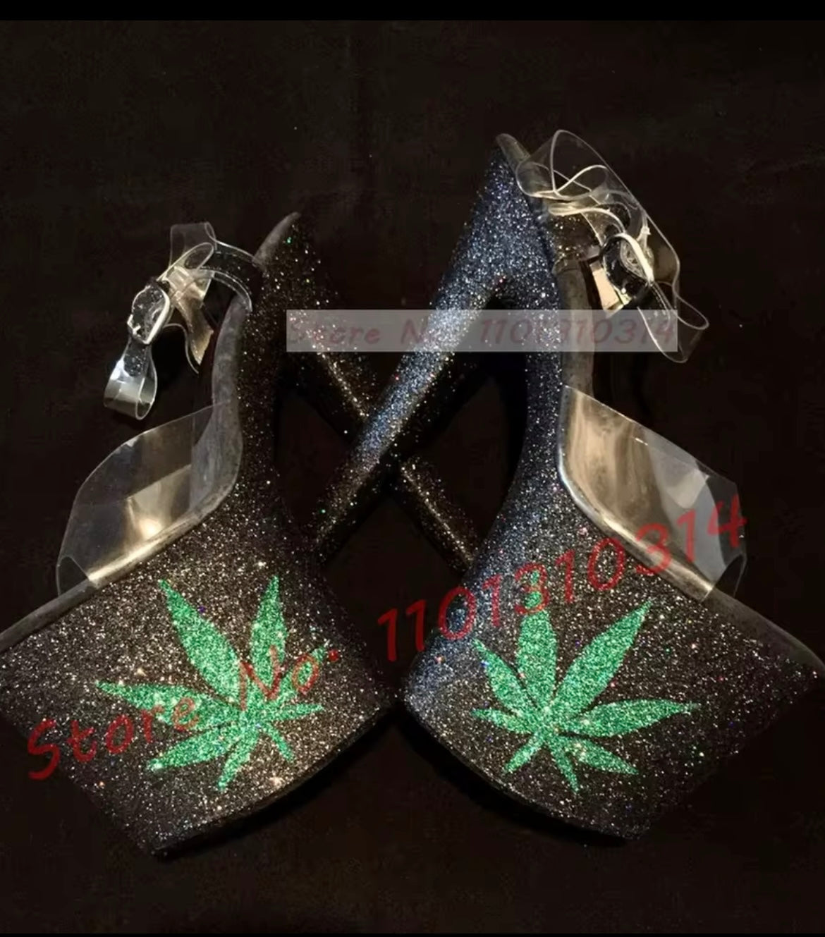 Platform Glitter Sandals Women Luxury Sparkly Mixed Color High Heels Shoes Summer