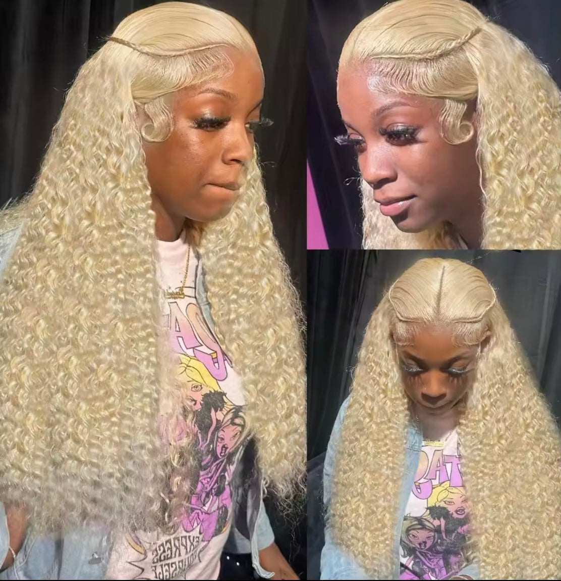 13x4 13x6 360 HD Transparent 613 Lace Frontal Wig Honey Blonde Color Brazilian Raw Body Wave Lace