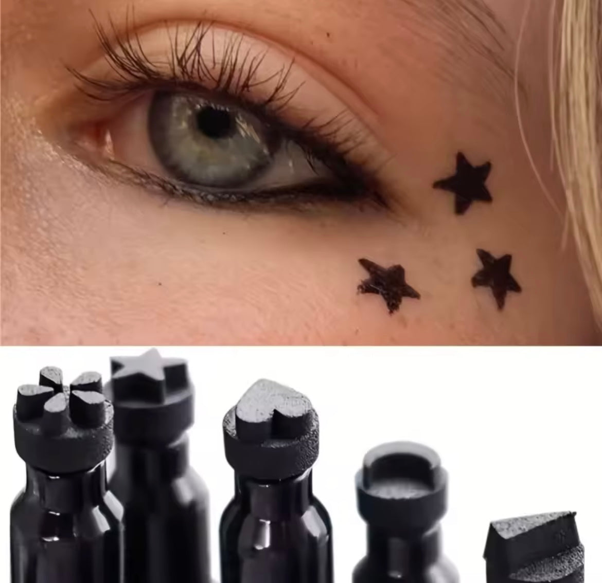 Black Eyeliner Stamp Triangle Dual-ended Liquid Eyeliner Waterproof Sweat-proof
