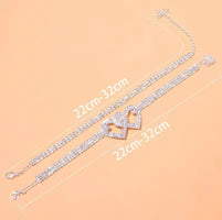 Fashion Rhinestone Chain Anklets For Women Luxury Shining Ankle Bracelet On Leg Female Wedding
