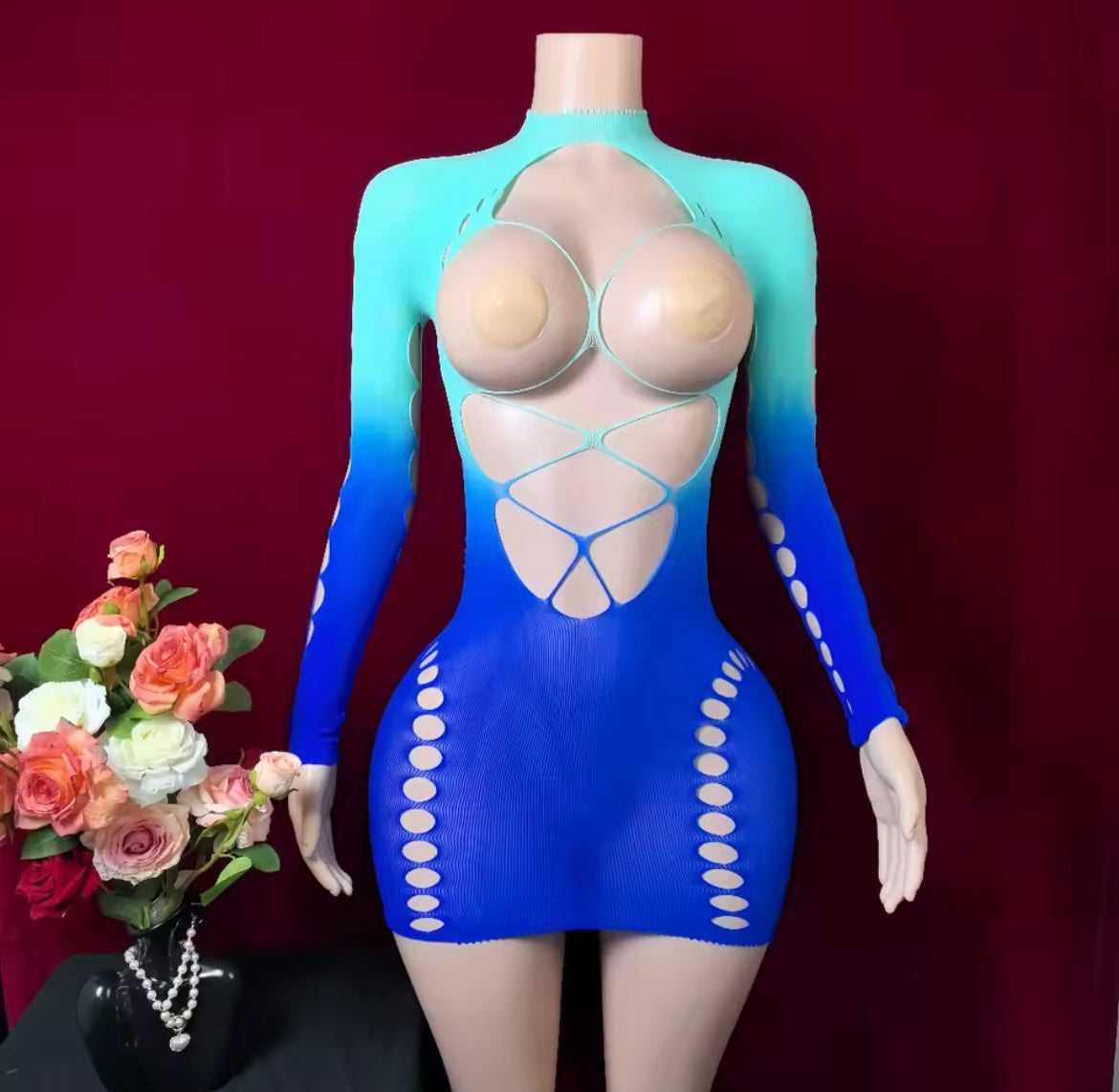 Sexy Women Lingerie High Elastic Bag Hip Bodycon Mini Dress Fashion Beach Wear Party Dress L