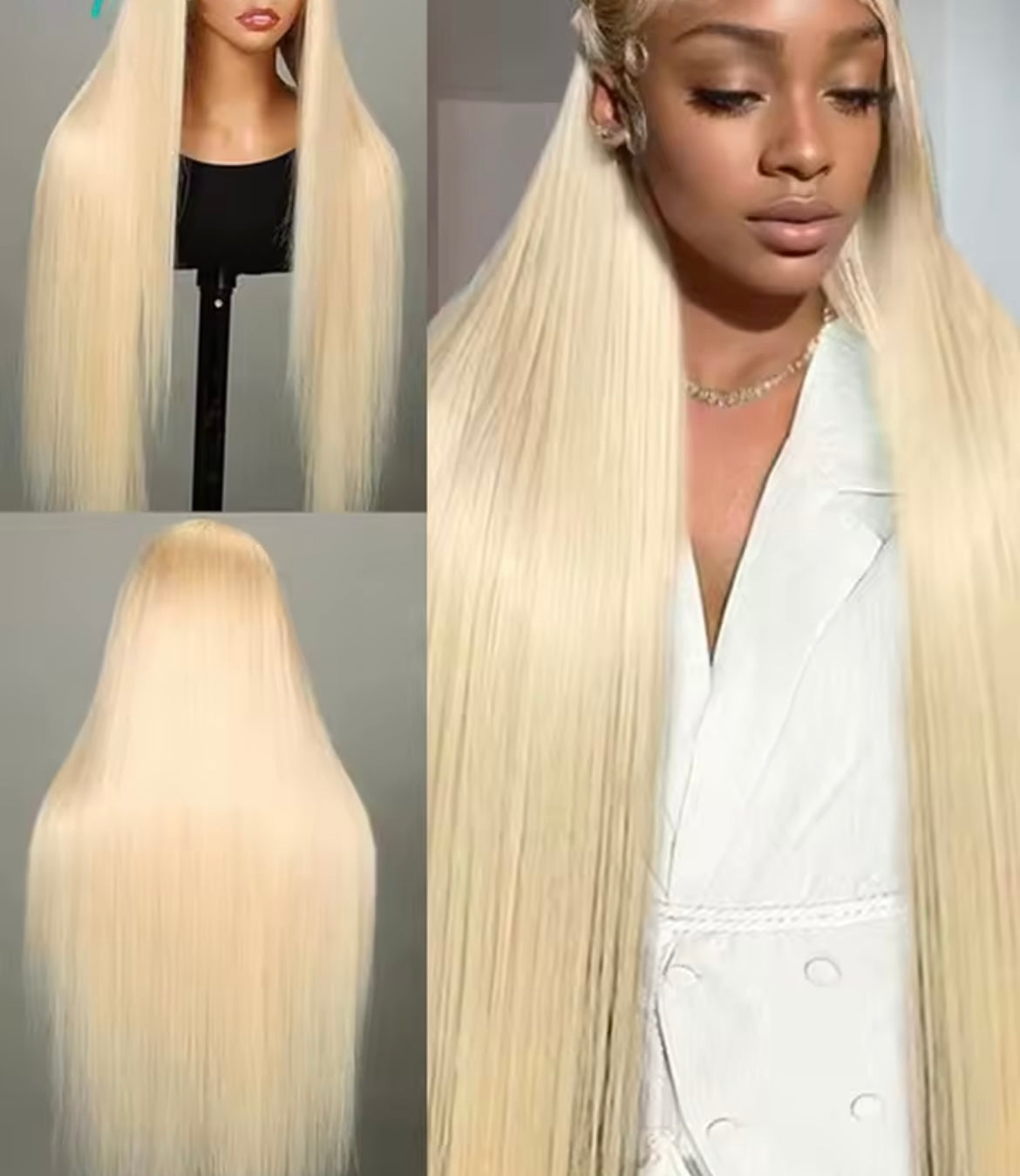 13x4 13x6 360 HD Transparent 613 Honey Blonde Color Lace Front Human Hair Wigs for Women