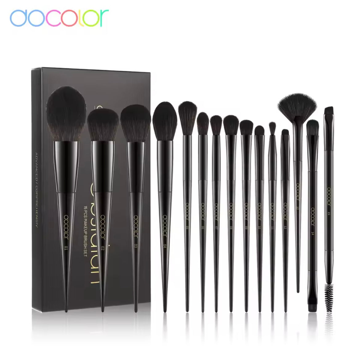 Docolor Makeup Brush Set Professional 10-30pcs Eyeshadow Blush Synthetic Foundation Brush