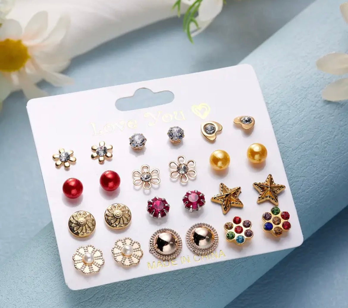 9 Stylish And Light Luxury Y2K Style Necklace Set with Geometric Pendant, Alloy Material, Suitable for Everyday Party Wear Or As a Gift to Friends