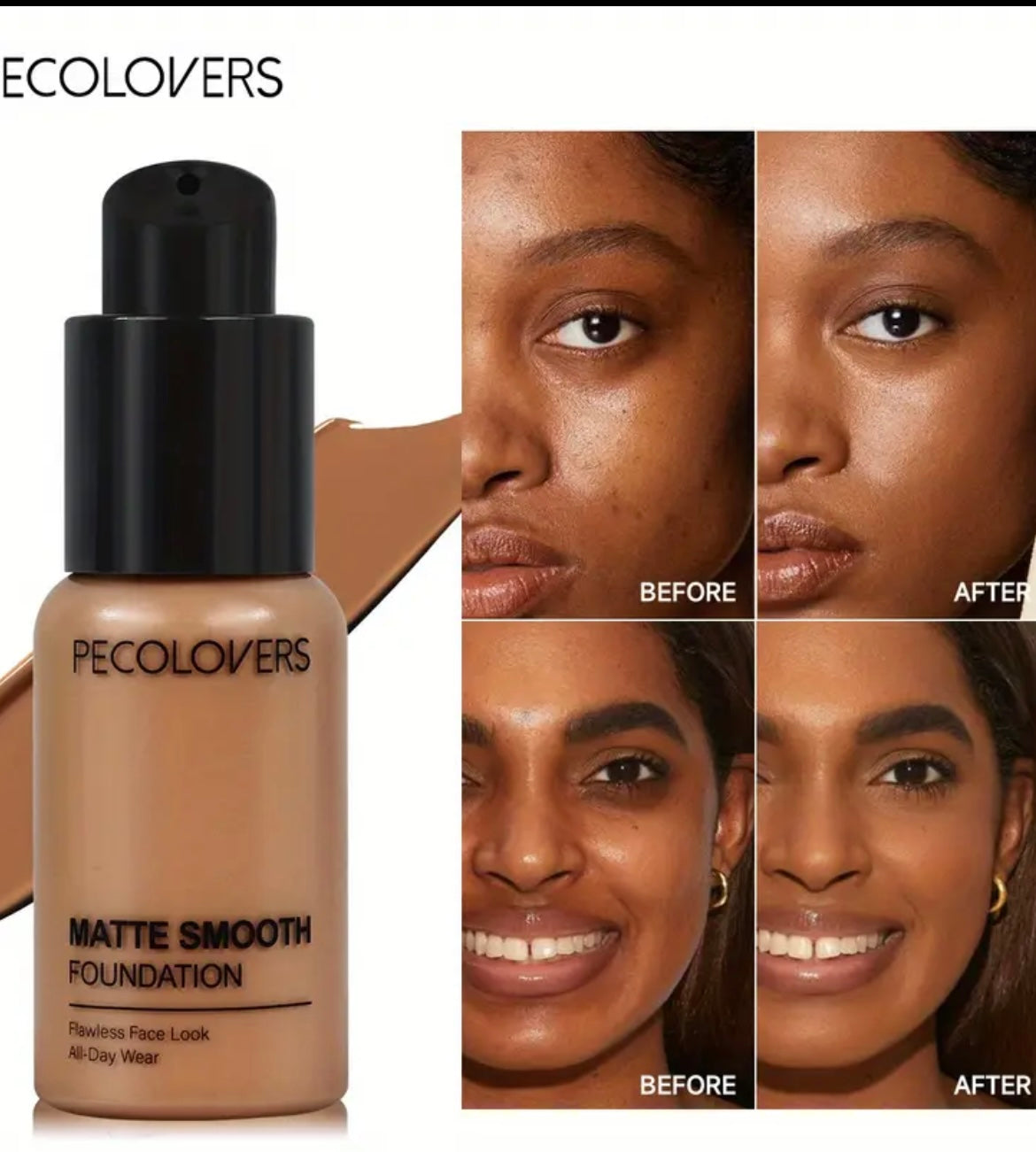 Long-Lasting Waterproof & Oil-Control Foundation Concealer Base Cream - Full Coverage (Buildable), Matte Smooth Finish, All Light Beige Types (Including Sensitive), with Dropper Cap - Darker shades for Dark Circles & Flawless Base - Everyday & Special Eve