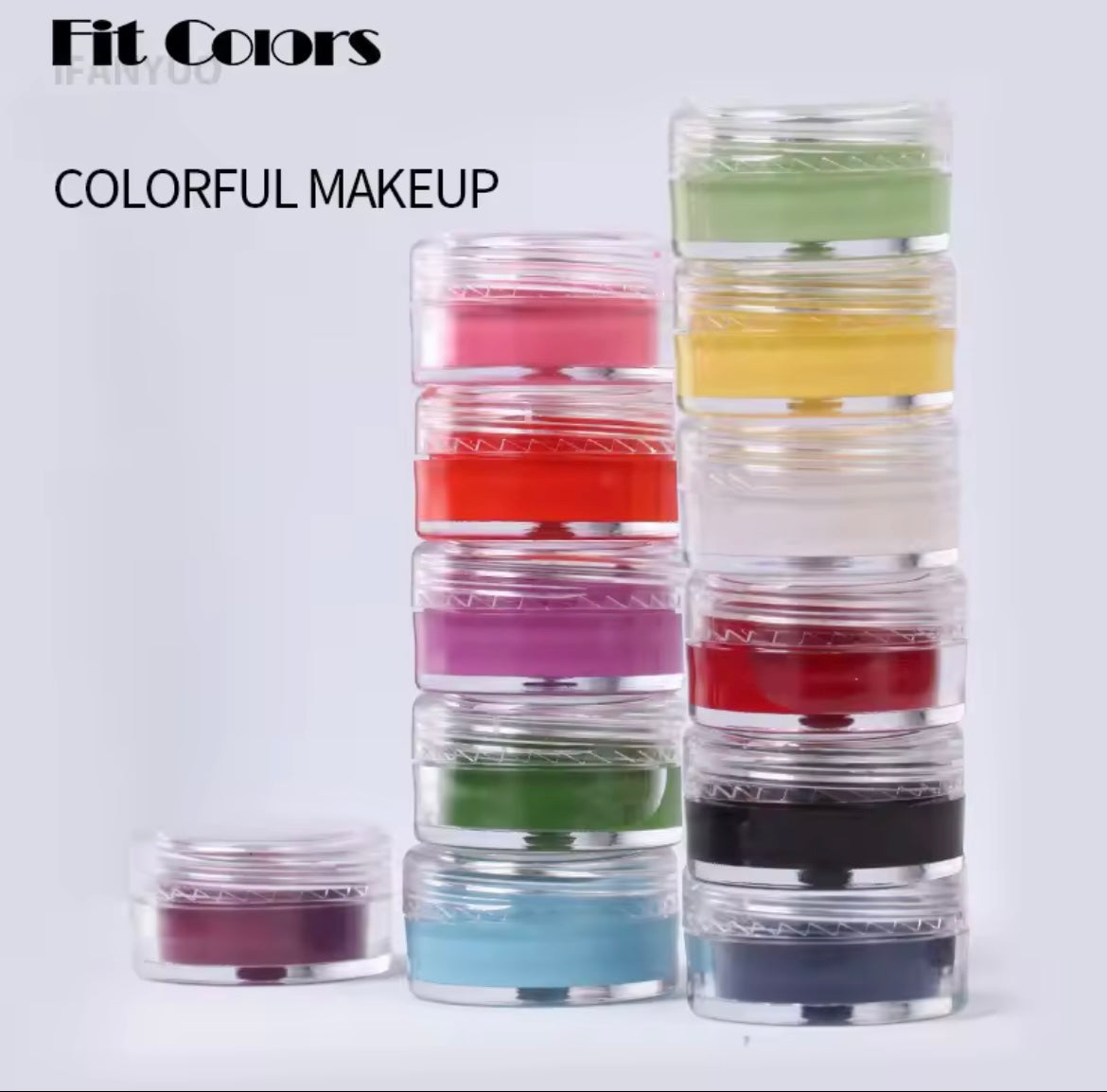 12Colors Eyeliner Cream Neon Colored Halloween Liner Eyeliner Pen Waterproof UV Blacklight Flu