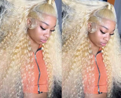 13x4 13x6 360 HD Transparent 613 Lace Frontal Wig Honey Blonde Color Brazilian Raw Body Wave Lace