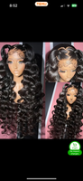 250% Density 4X4 Deep Wavy Wigs With Tiny Knots 100% Brazlilian Virgin Human Hair #1B Wave Lace Frontal Wigs Natural Color Glueless Pre Cut Wigs Pre Plucked With Baby Hair HD Transparent Lace Front Wigs For Women Long 40inch