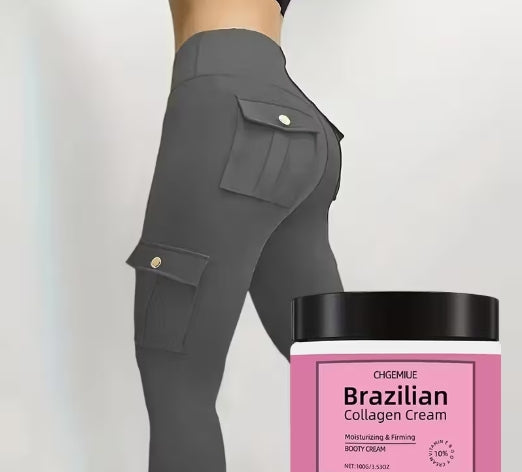 Brazilian Butt Lift Cream, with Collagen and Marula Oil, Hydrating, Formaldehyde-Free,