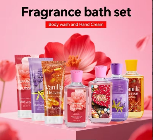 2pcs Body Set Bath Salt Shower Gel And 2in 1 Body Lotion, Multi Scented Fragrance Home Spa