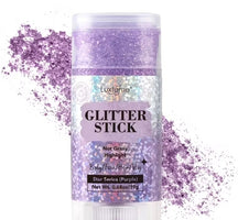 Luxfume Glitter Stick - Micro-Fine Face & Body Glitter | Shimmering High-Shine Finish, Dries Clear & Not Sticky | for Hair & Wigs Too