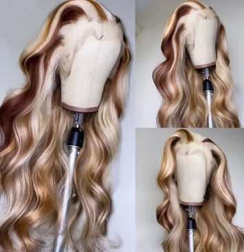 613 Ombre Blonde Colored Lace Front Wigs 13x4 HD Frontal Human Hair Wigs For Women 100% Glueless Brazilian Pre Plucked Lace Wigs