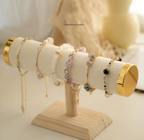 New T-bar, jewelry chain, headband, watch, necklace, bracelet, display stand, shelf stand, women's fashion, colors, gold style