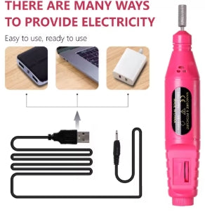 YIKOOLIN-6 in 1 electric nail drill kit, manicure polisher, portable nail file, nail drill equipment