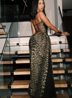 Strange cat back ruched dress for women, sexy mesh patchwork sleeveless dress for birthday party and nightclub, Fitted dresses