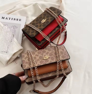 2025 New! Luxury - Brand Women's High - Quality Fashion Handbag - Chain - Strap Multi - Compartment Small Square Bag in European