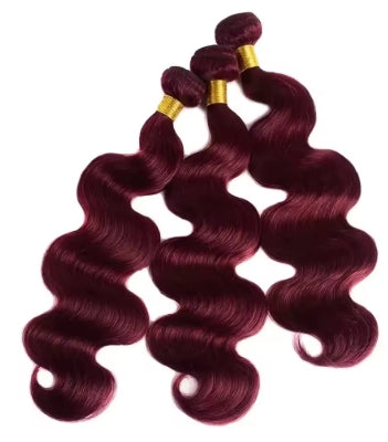 Body Wave Bundles Human Hair 99J Burgundy Color Human Hair 3 Bundles Brazilian Virgin Human Hair Weave Extensions for Wome