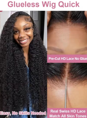 40 50 Inch Water Wave Curly Lace Front Wigs 13x4 13x6 HD Deep Wave Lace Frontal Wig 7x5 Glueless Human Hair Wigs For Women 300%