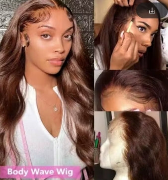 Chocolate Brown Body Wave Lace Front Wig Transparent 13x6 HD Lace Frontal Wigs Preplucked Colored Human Hair Wigs 4x4 5x5 13x4