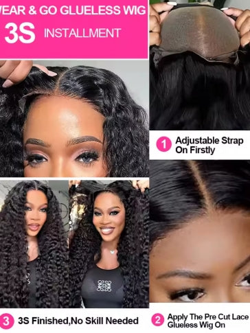 200% Hd Curly Glueless Wigs 38 Inch Ready To Wear 5x5 Lace Closure Wigs Hd Transparent Lace Front Human Hair Wigs Bleached Knots