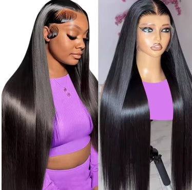 100% Malaysia Human Hair 13x6 Bone Straight Lace Front Human Hair Wigs 30 Inch 13x4 Lace Frontal Wig for Women Pre Plucked